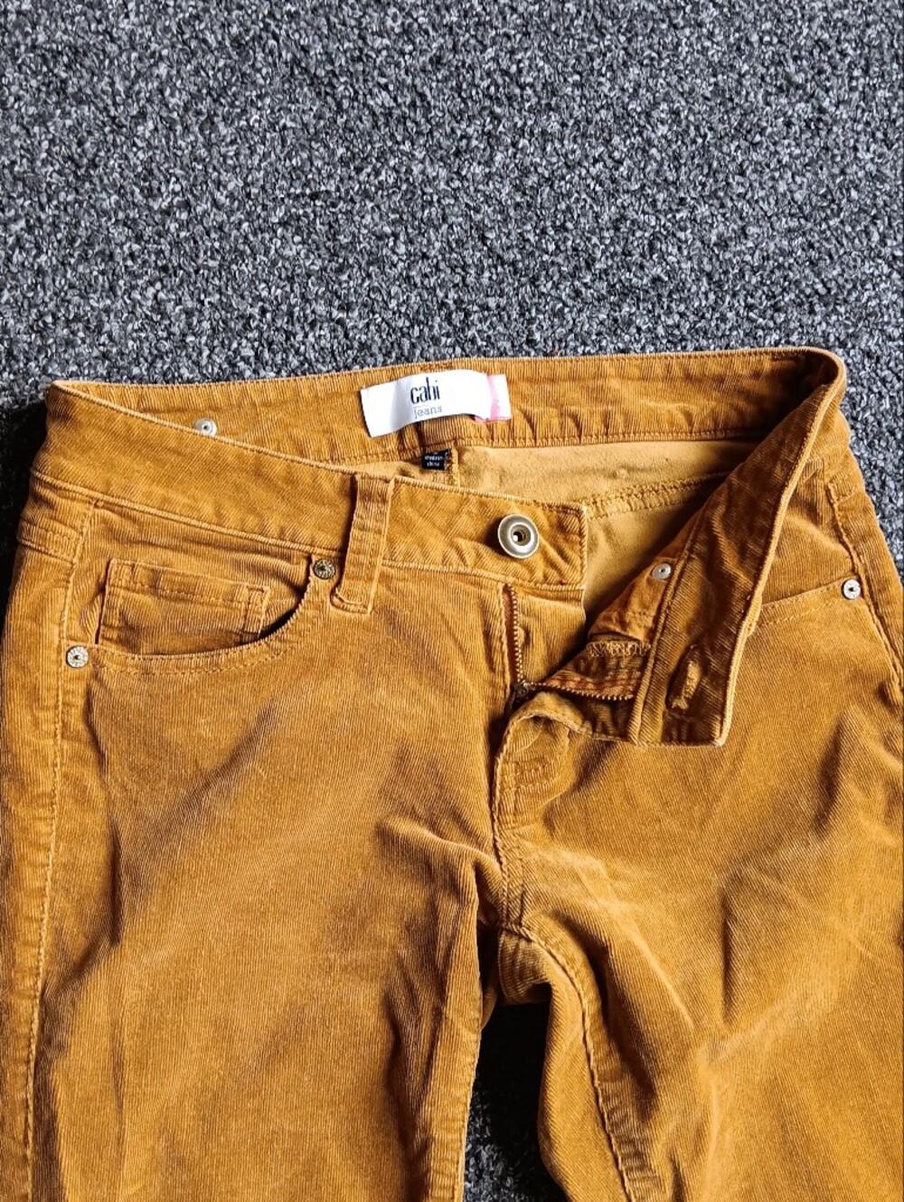 Cabi Autumn Ochre Corduroy Skinny Pants Jeans Womens Size 2, Brown Fall - Picture 9 of 11